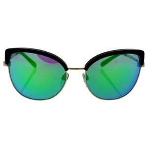 BVLGARI - Pale Gold-Black/Grey Mirror Green Sunglasses